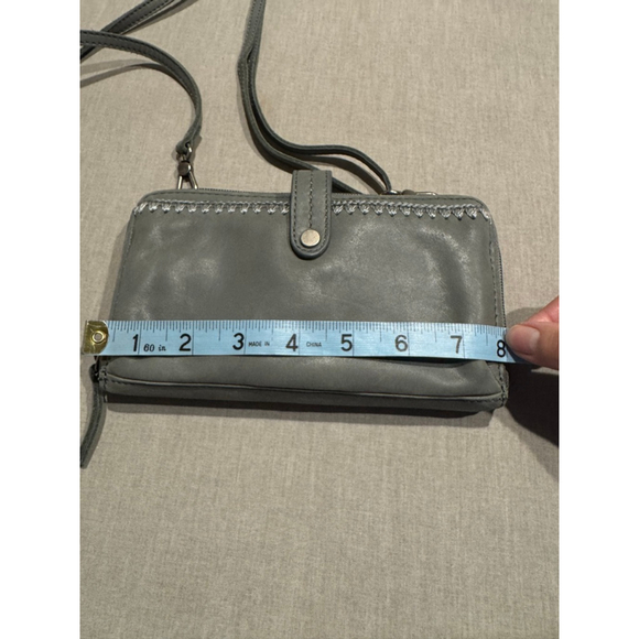 Women's The Sak Gray green Leather Crossbody Wallet One Size - Picture 12 of 15